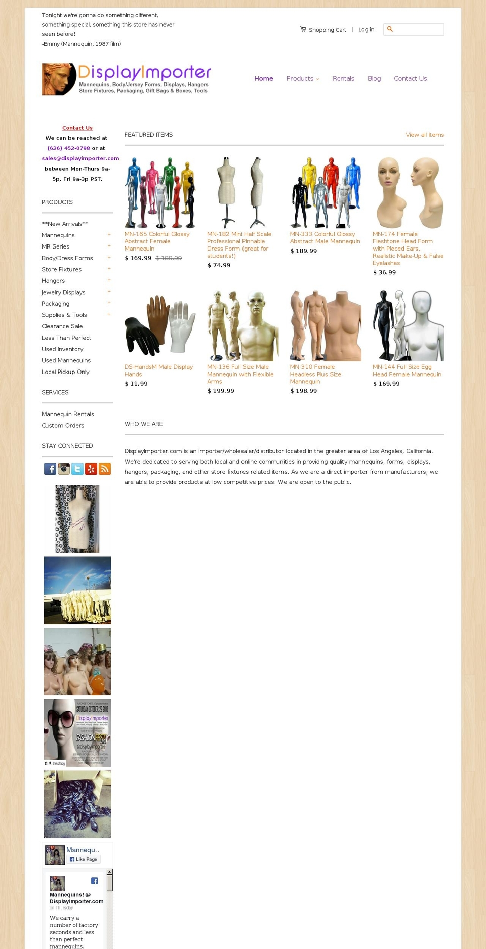 displayimporter.com — Shopify storefront screenshot