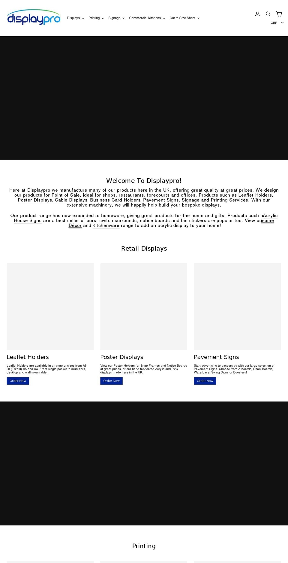 displaypro.com — Shopify storefront screenshot