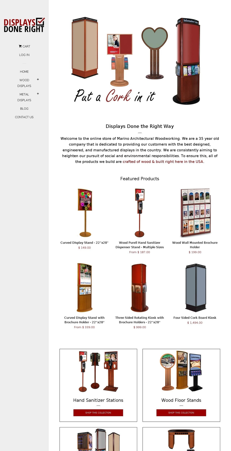 displaysdoneright.com shopify website screenshot