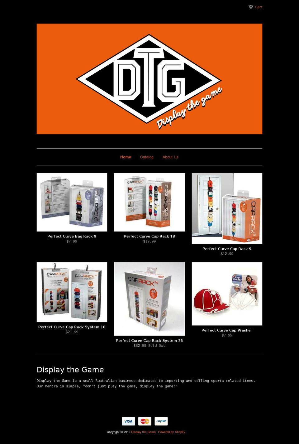 displaythegame.com — Shopify storefront screenshot