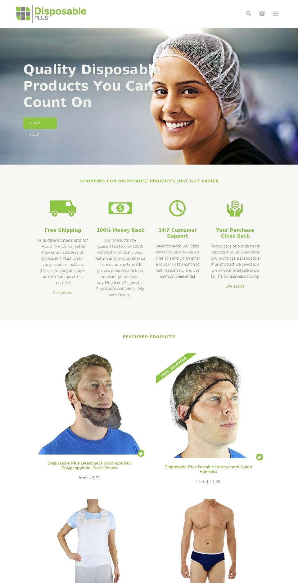 disposableplusstore.com — Shopify storefront screenshot