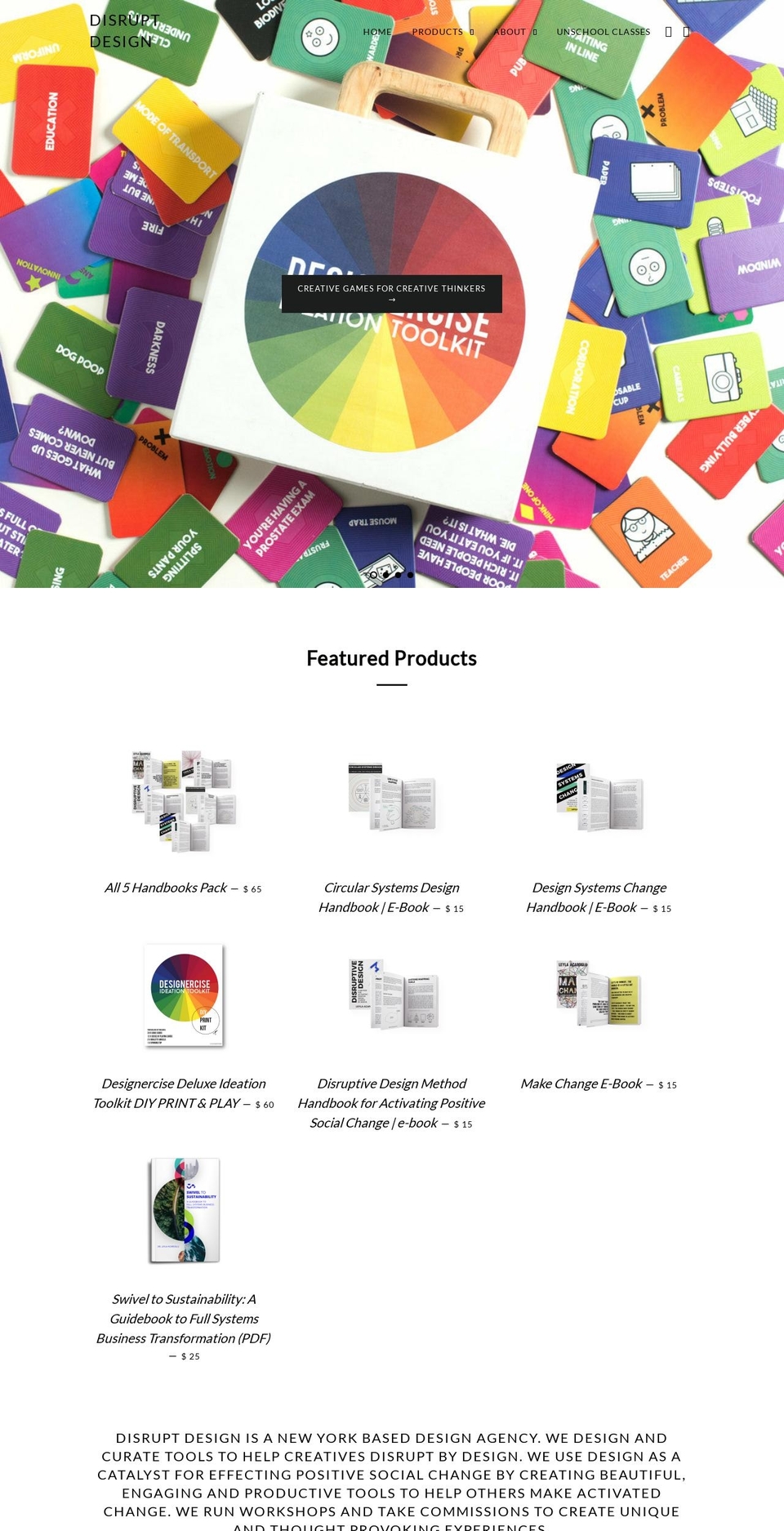 disruptdesign.myshopify.com shopify website screenshot