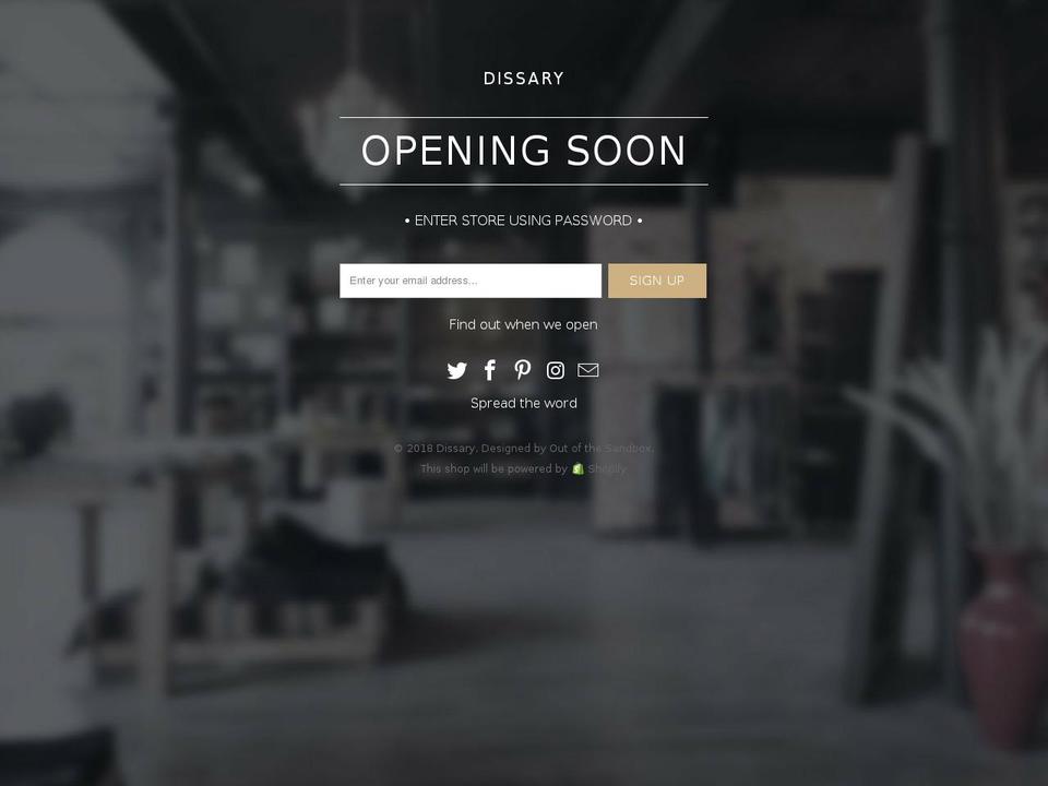dissary.com — Shopify storefront screenshot