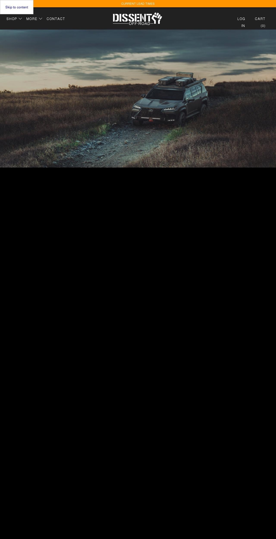 dissentoffroad.com shopify website screenshot