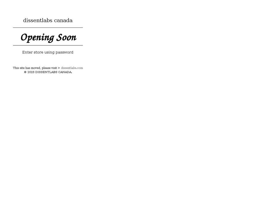 dissentsocks.ca shopify website screenshot