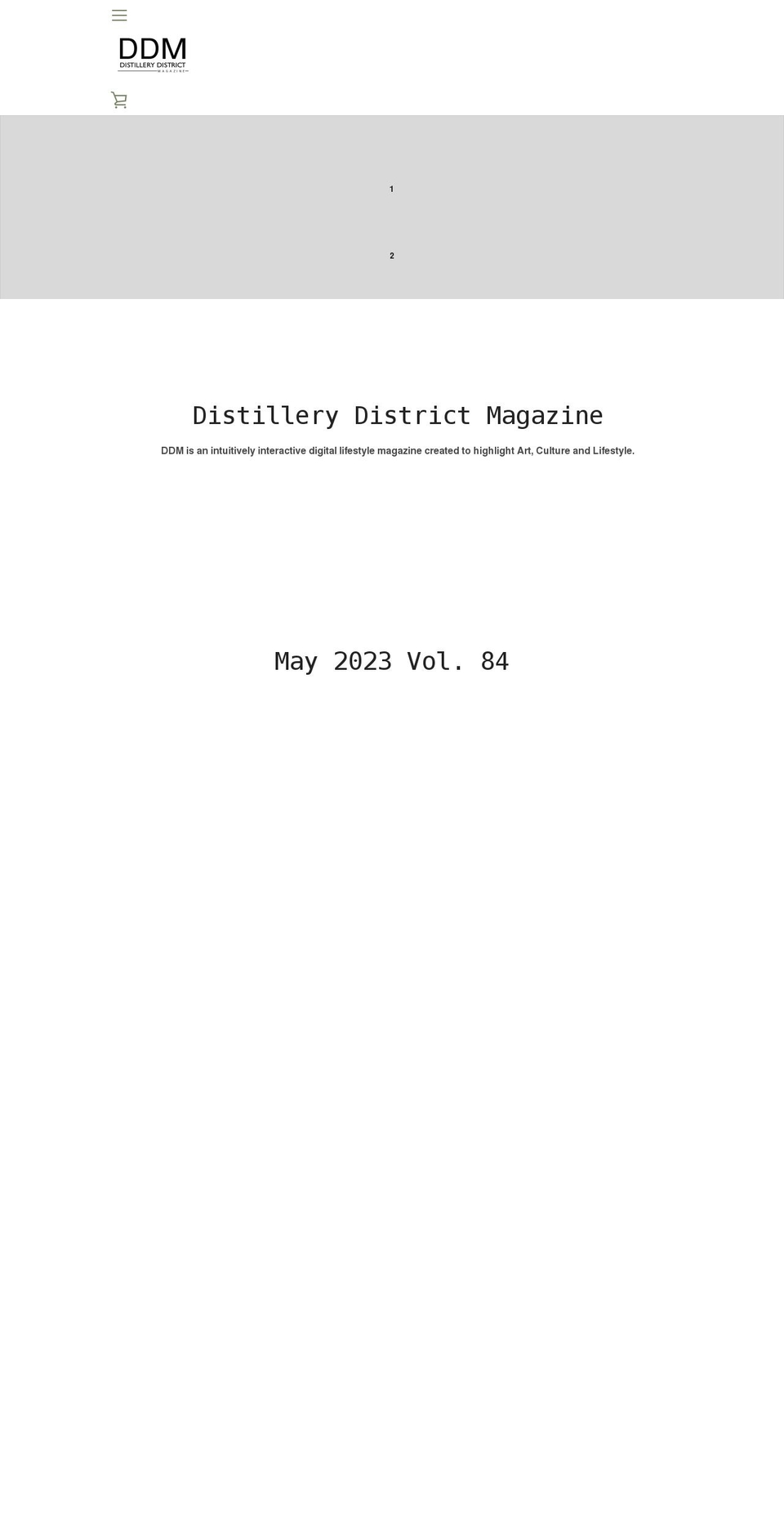 distillerydistrictmagazine.com shopify website screenshot