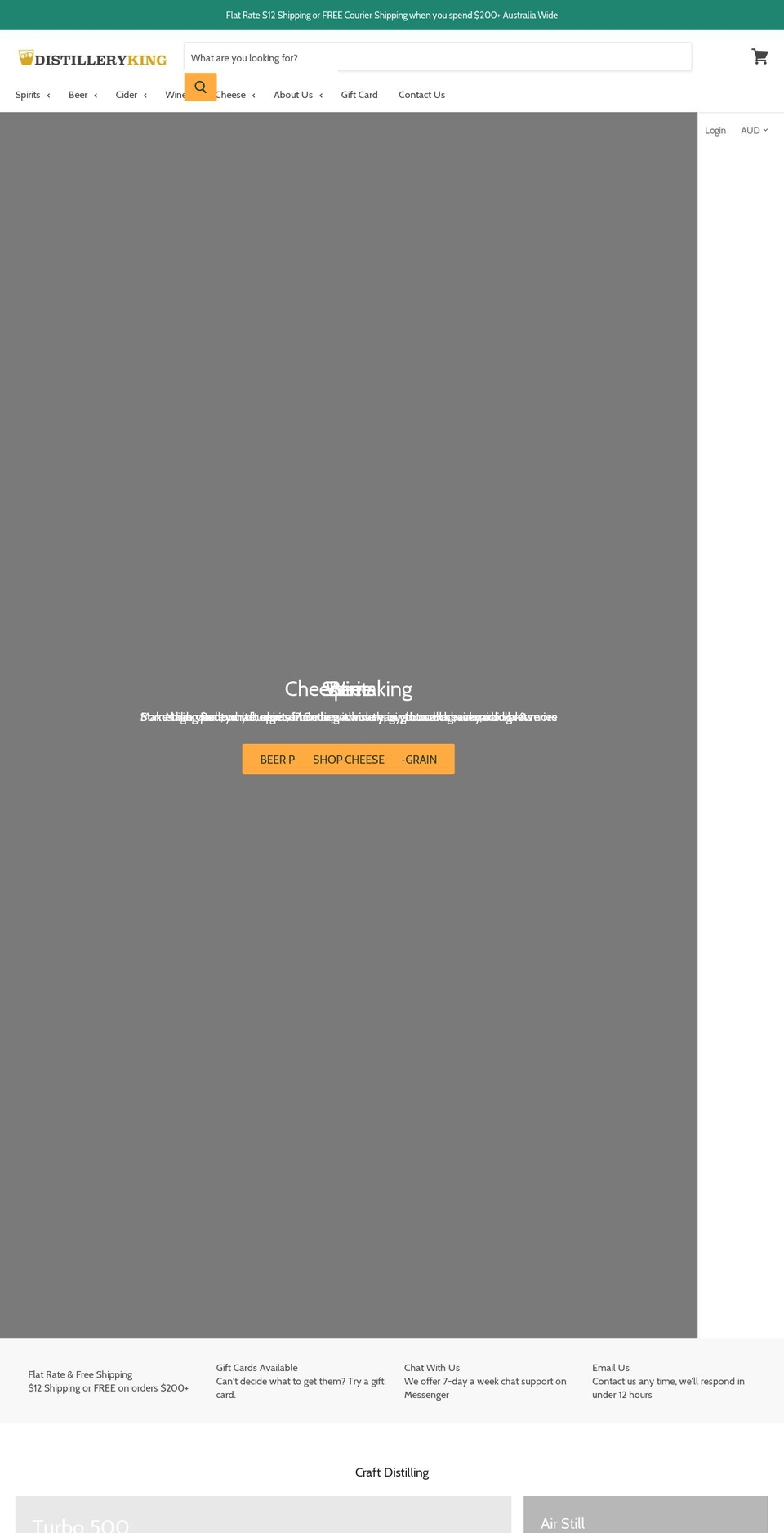 distilleryking.com.au shopify website screenshot