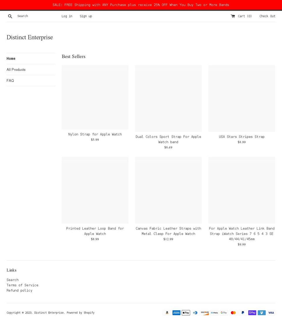 distincte.net shopify website screenshot