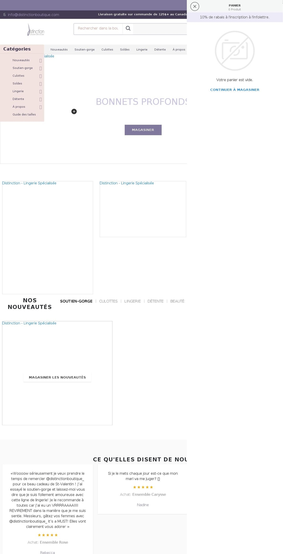 distinctionboutique.com shopify website screenshot