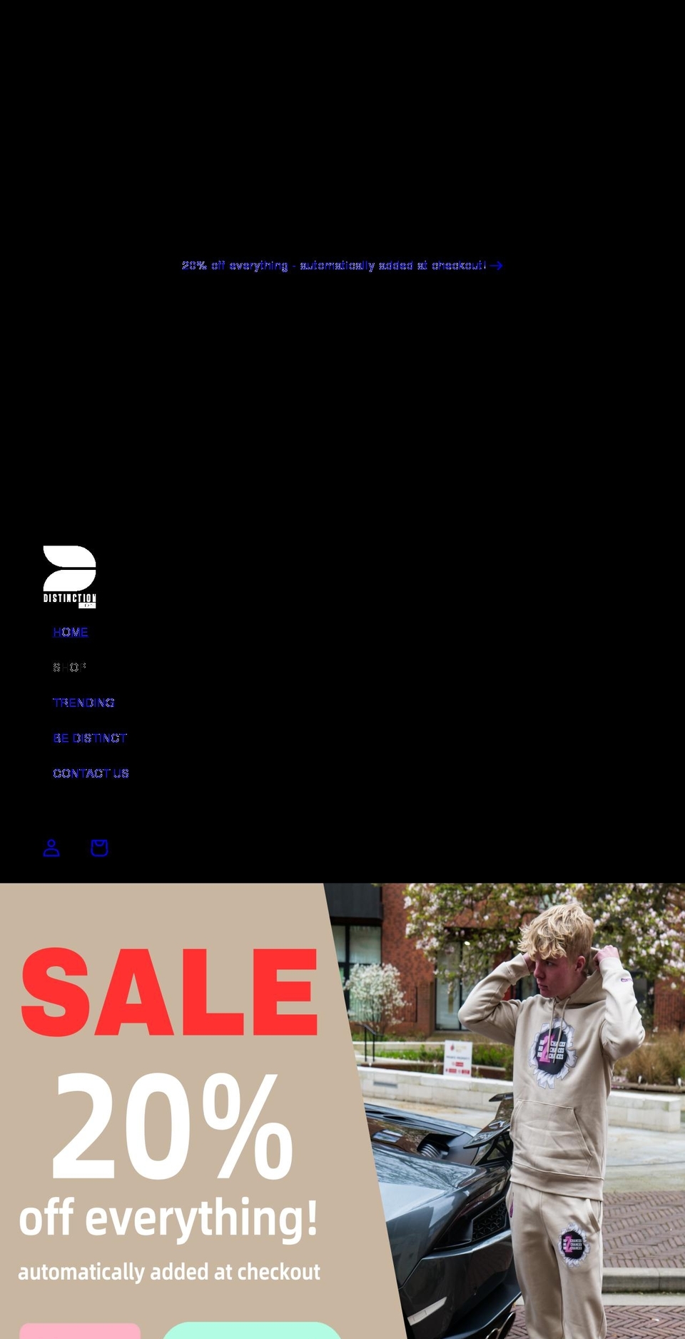 distinctionldn.com shopify website screenshot