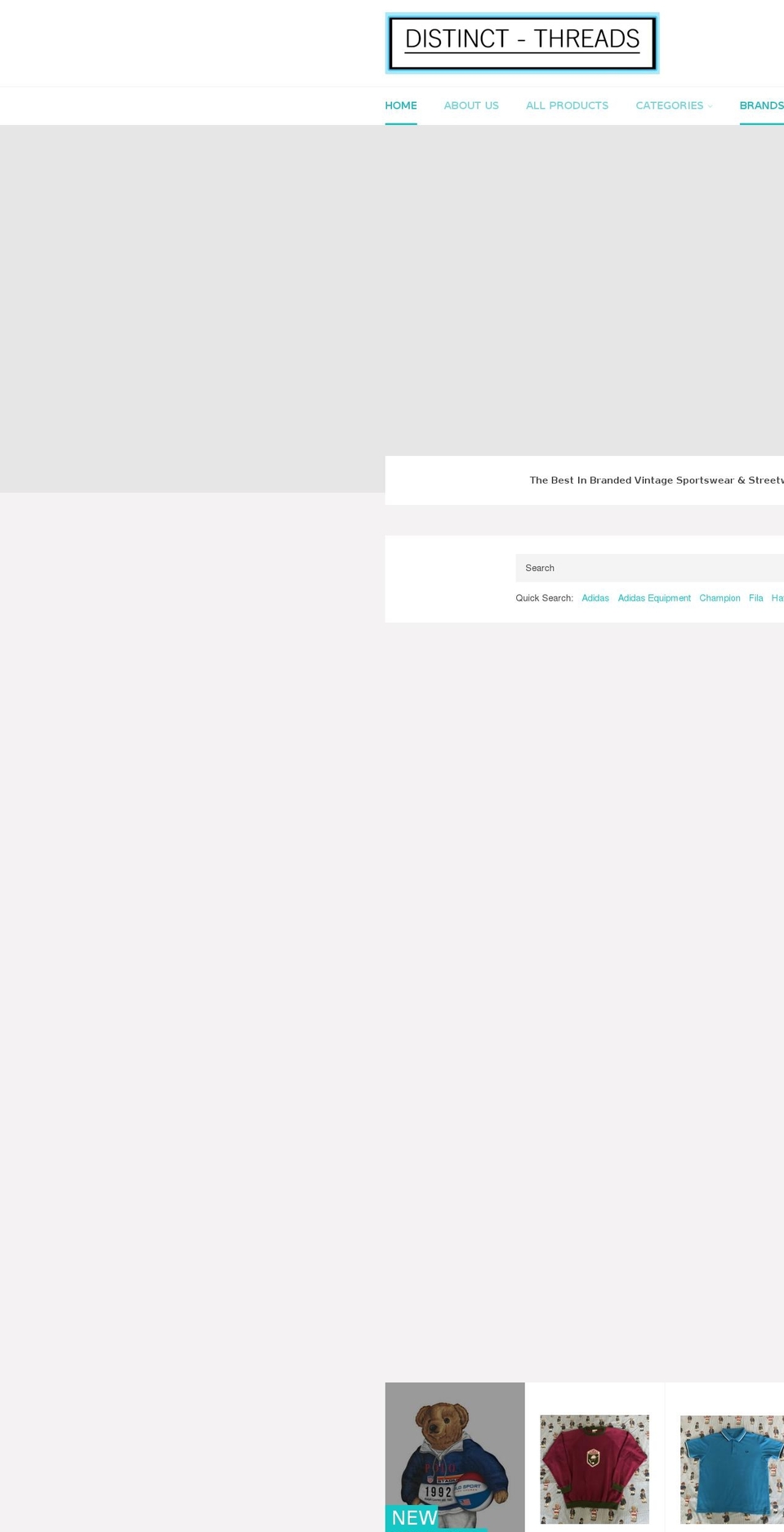 distinctthreads.com shopify website screenshot
