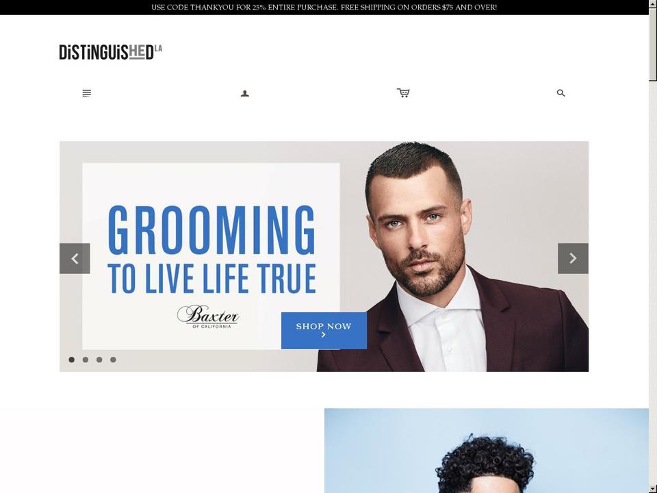 distinguishedla.com — Shopify storefront screenshot