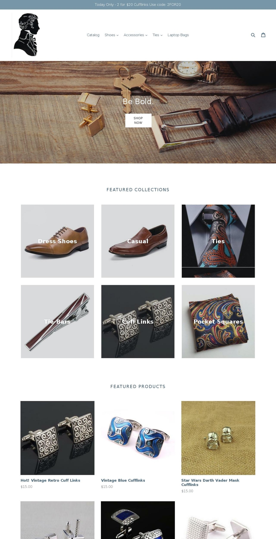 distinguishedmensware.com shopify website screenshot