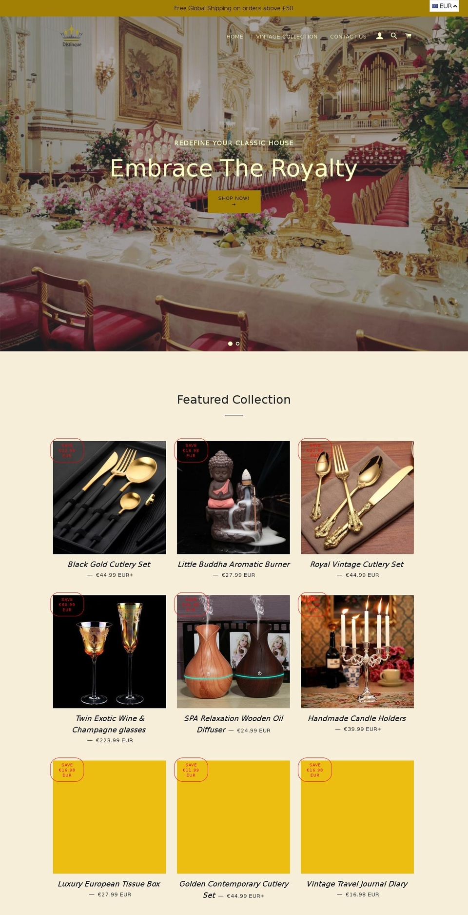 distinque.com shopify website screenshot
