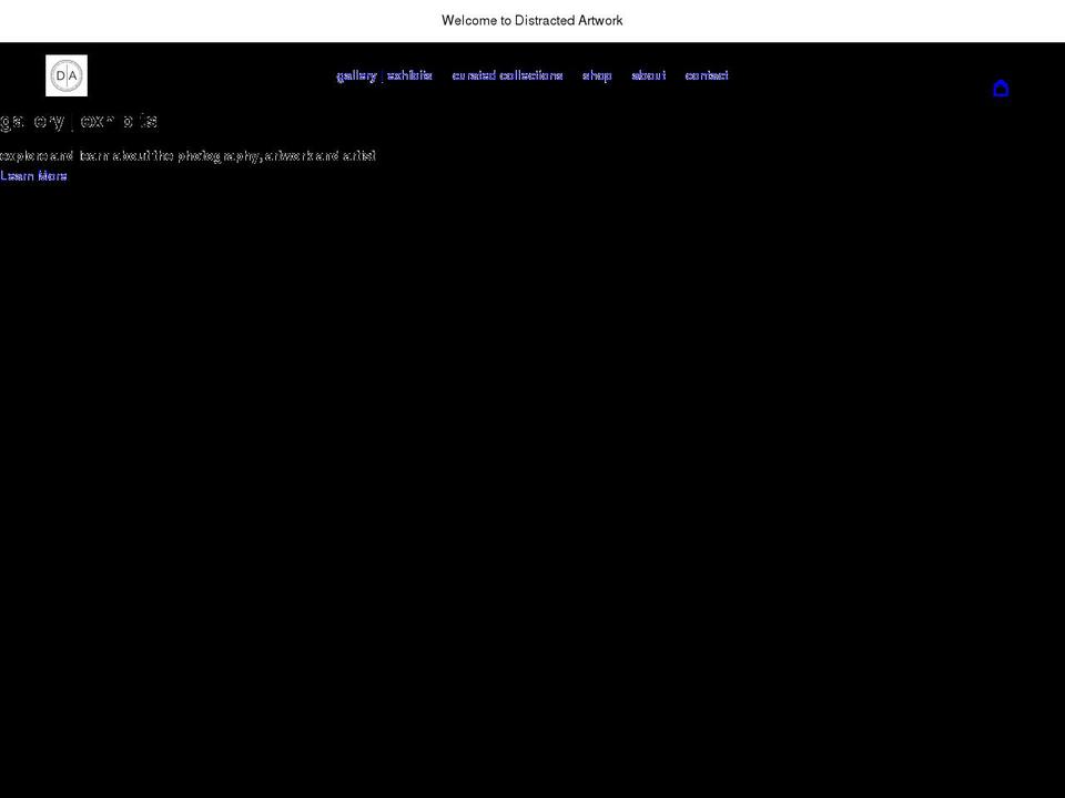 distractedartwork.com shopify website screenshot