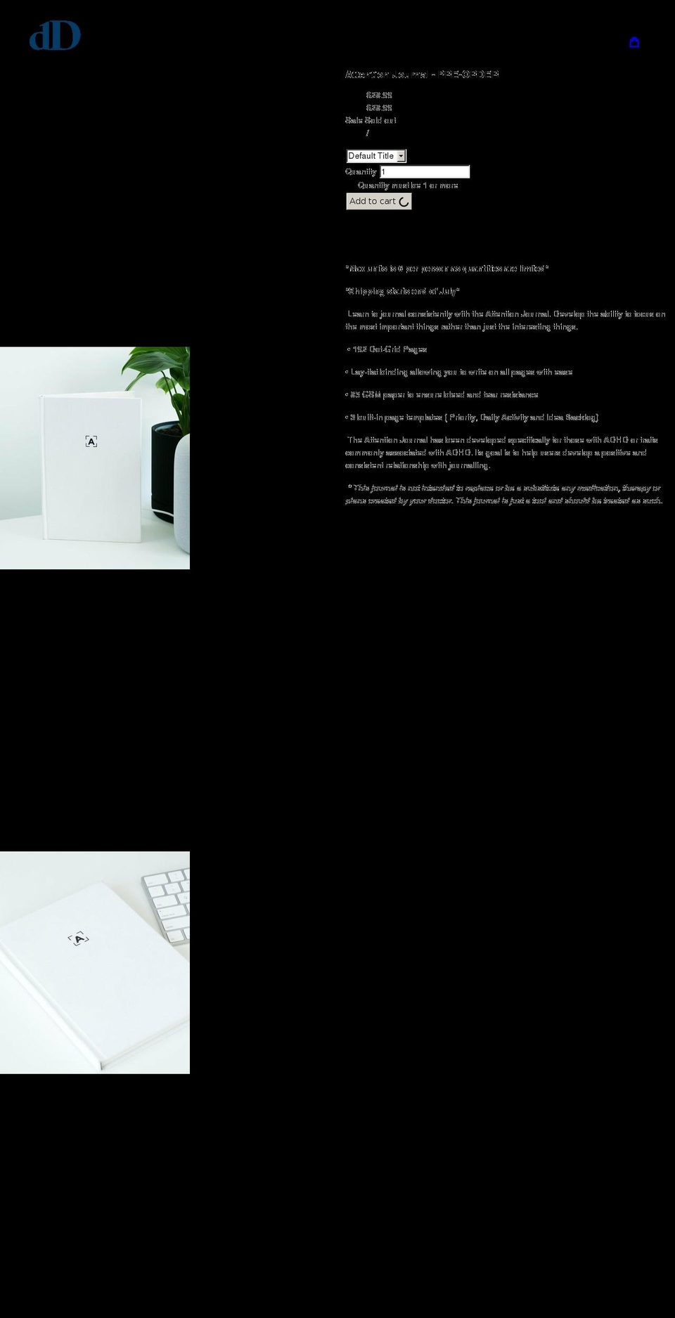 distracteddesigns.com shopify website screenshot