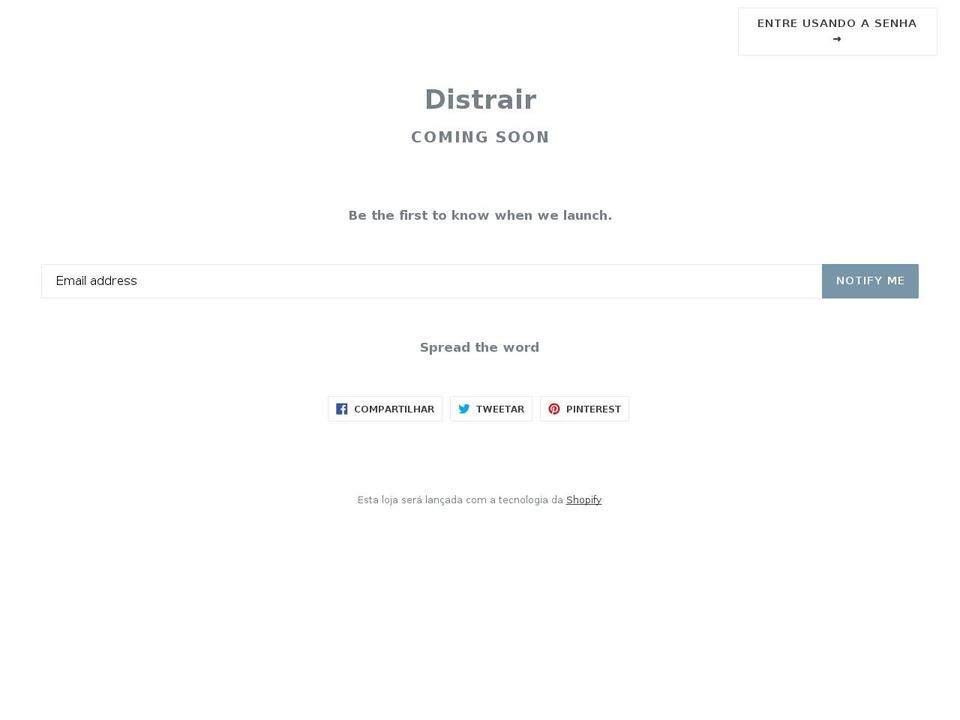 distrair.com.br shopify website screenshot