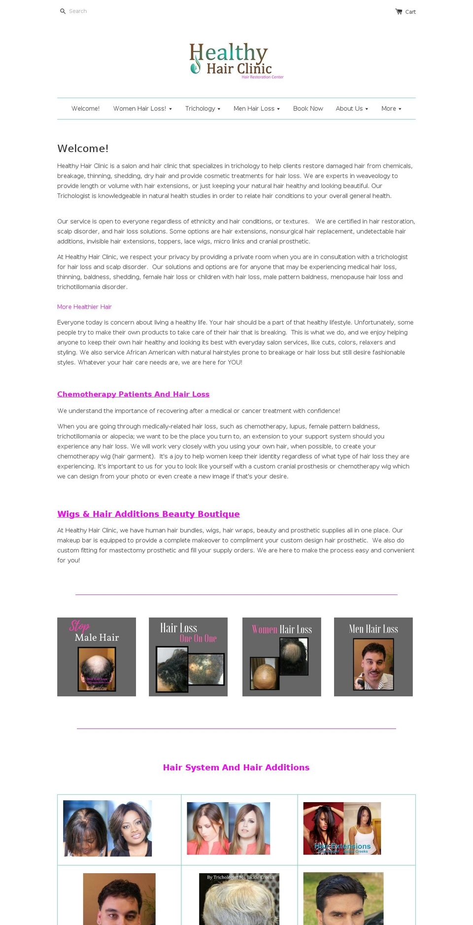 distresshair.com shopify website screenshot