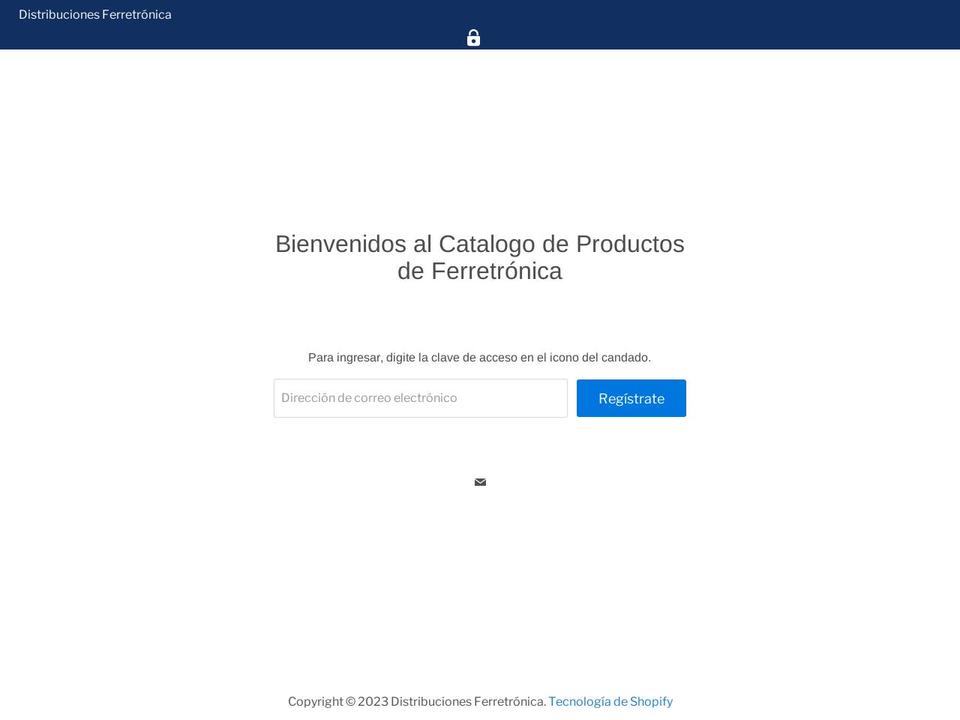 distribucionesferretronica.com shopify website screenshot