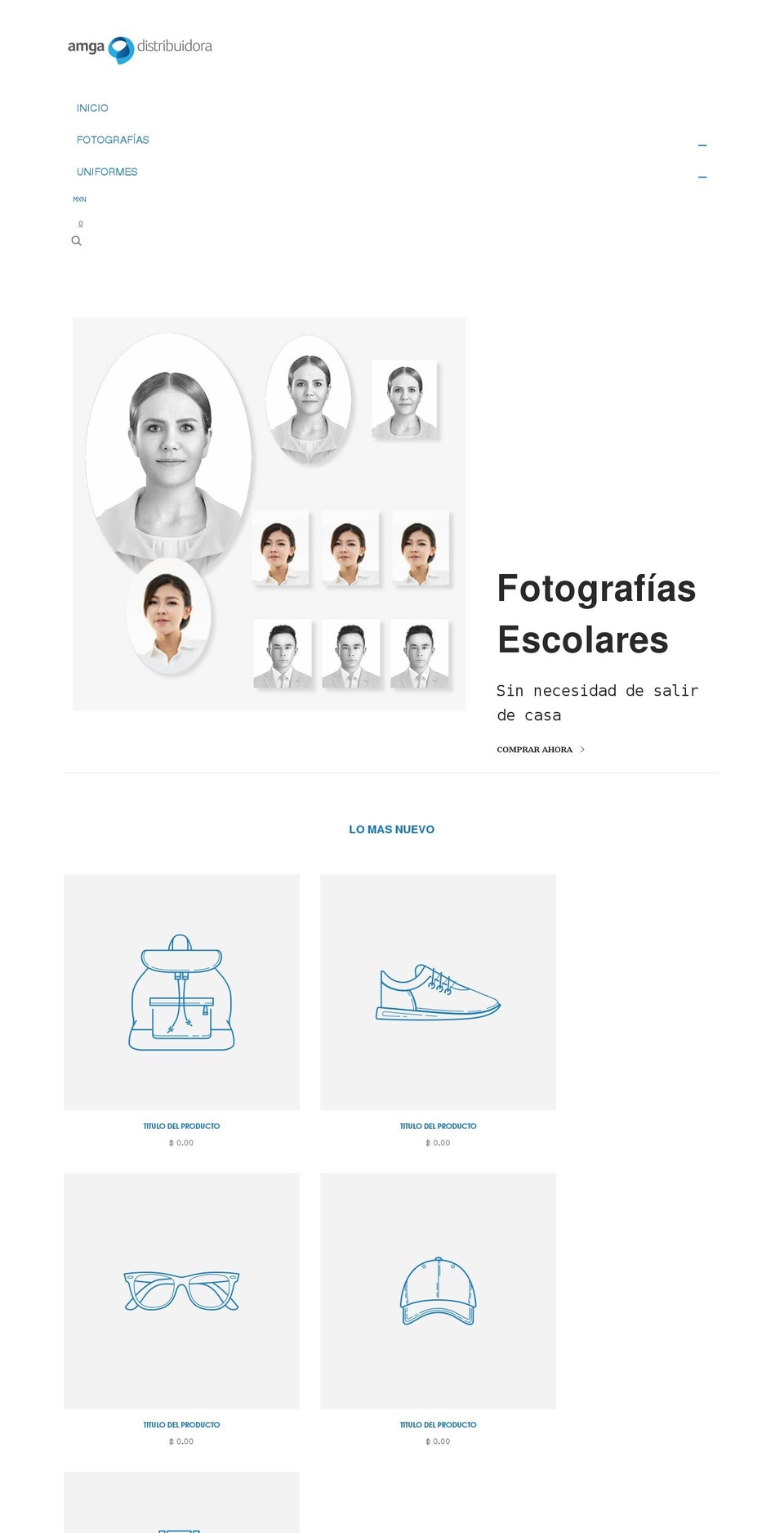 distribuidoraamga.com shopify website screenshot