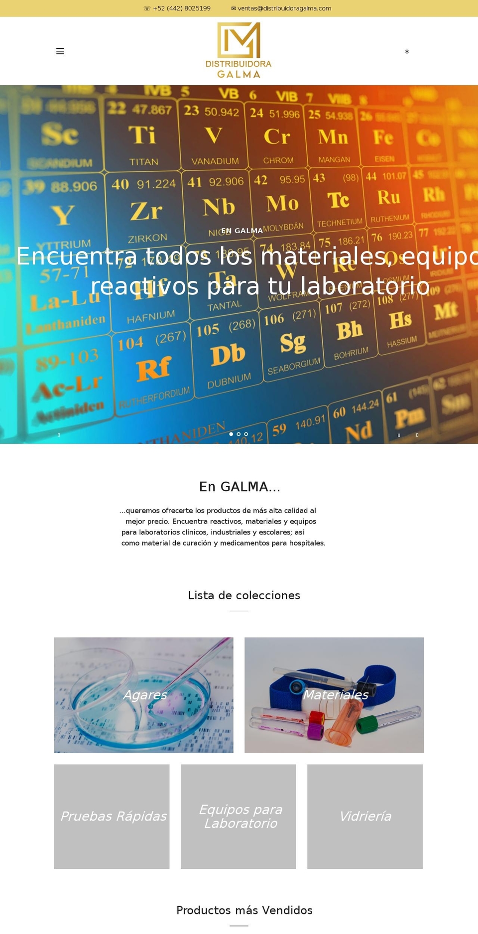 distribuidoragalma.com shopify website screenshot