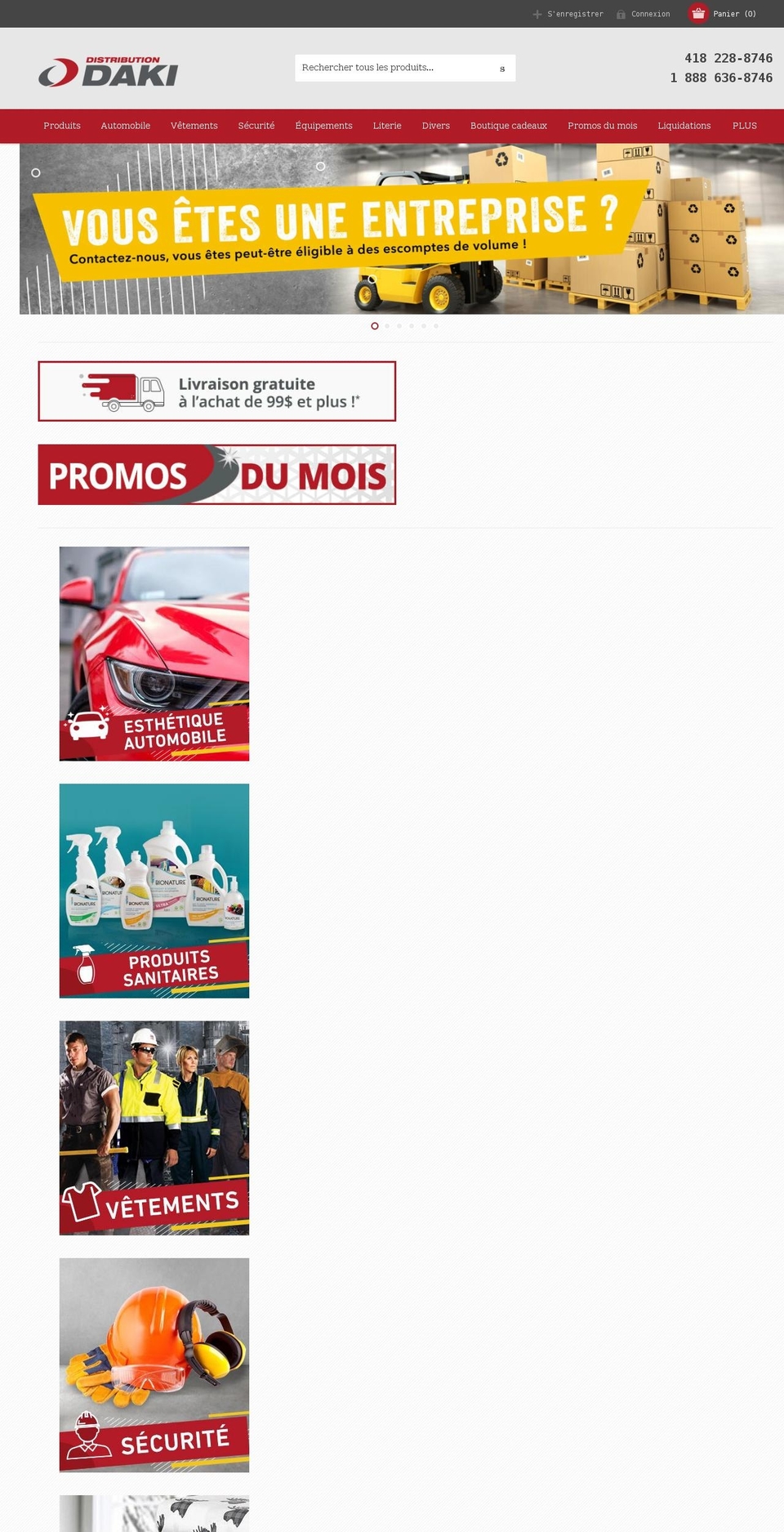 distribution-daki.com shopify website screenshot