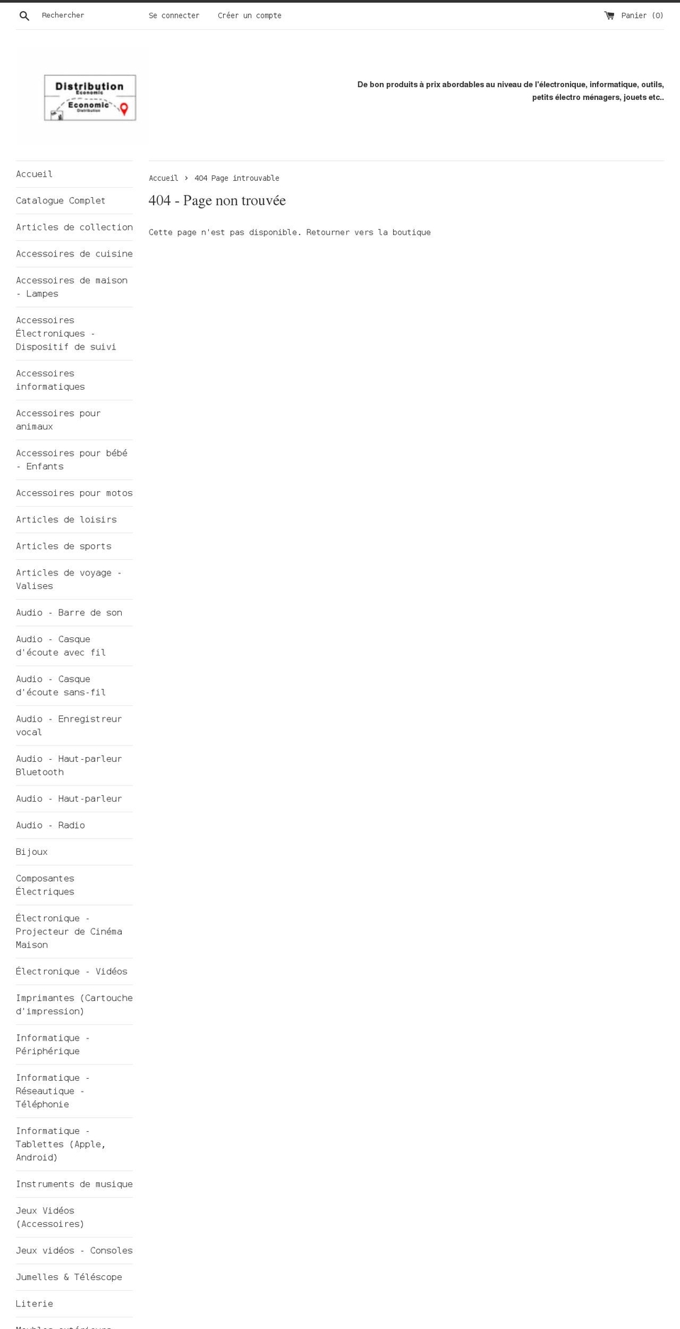 distributioneconomic.com shopify website screenshot