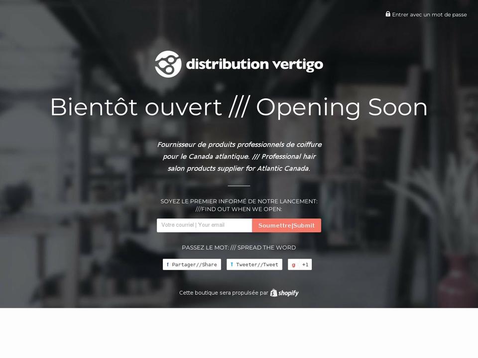 distributionvertigo.com shopify website screenshot