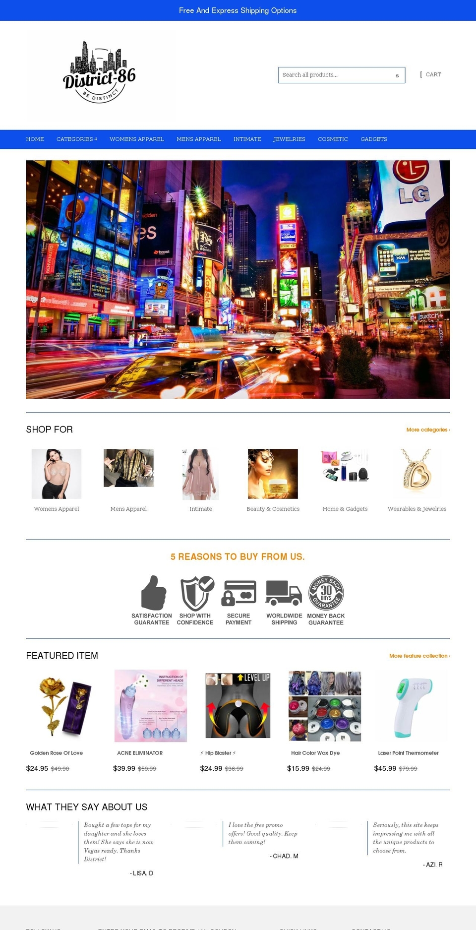 Product List Genie Theme Shopify theme site example district-86.com