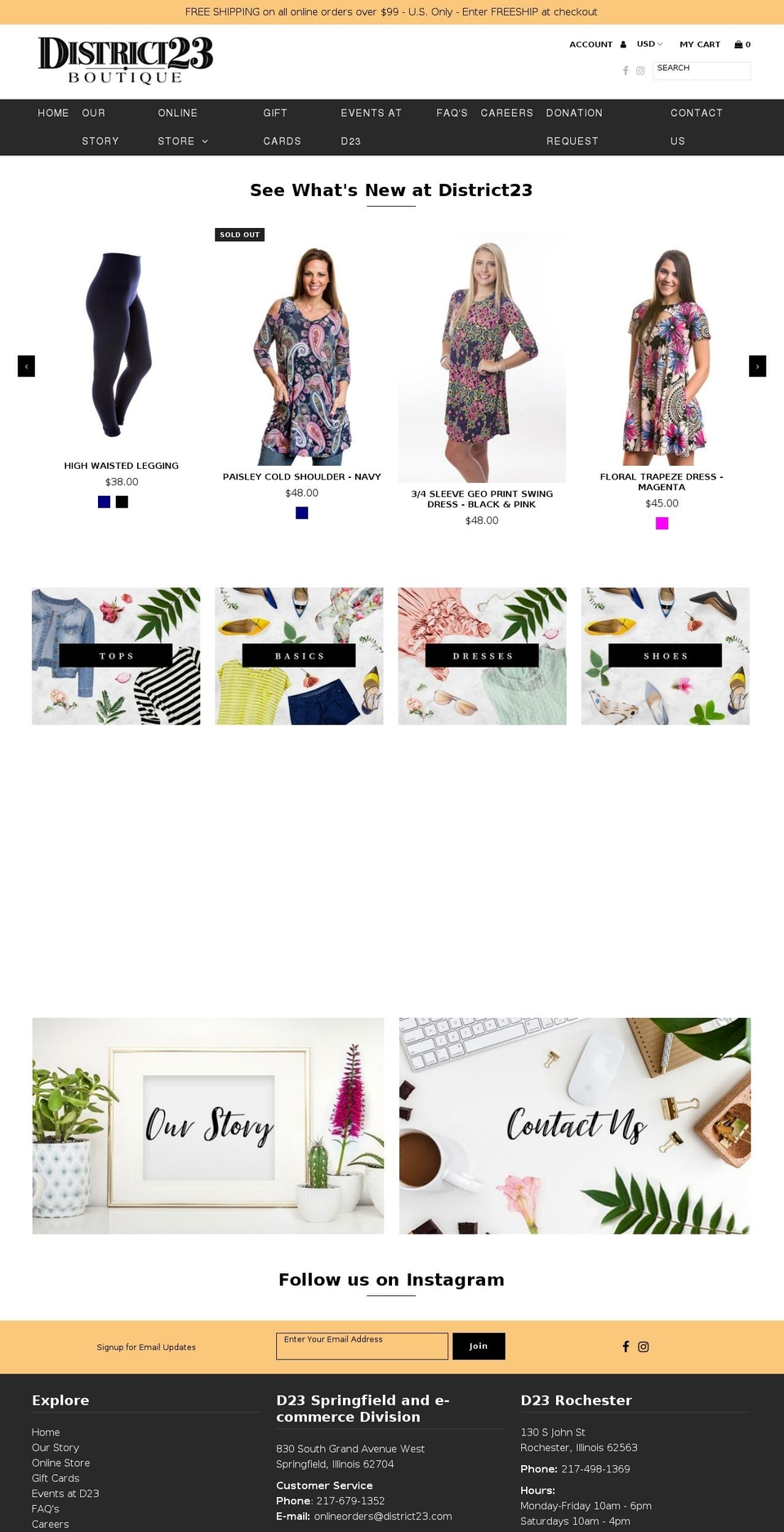 district23.com shopify website screenshot