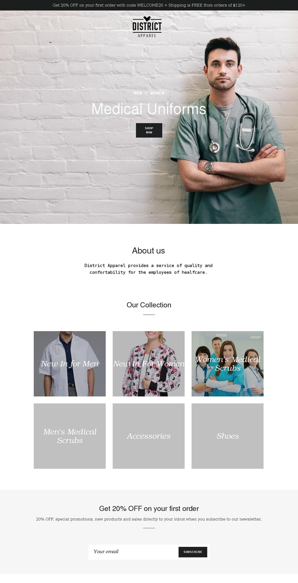 districtapparel.ca shopify website screenshot