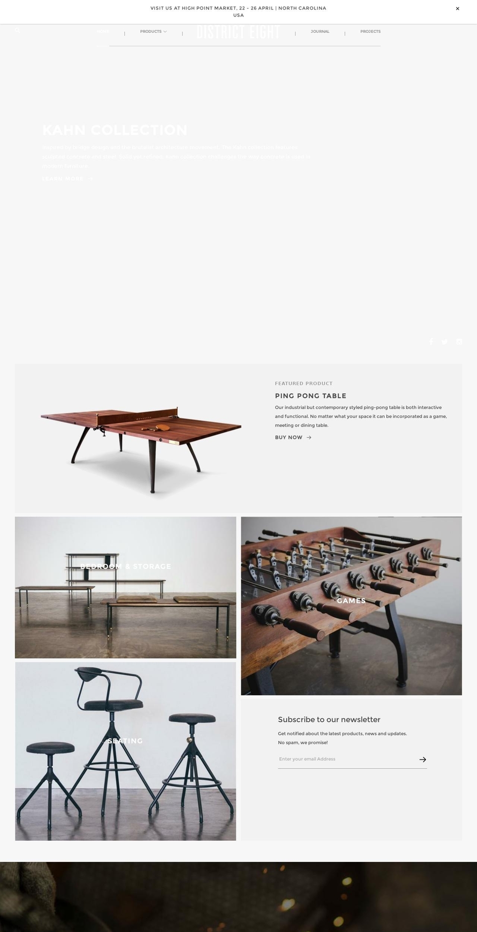 districteightdesign.com shopify website screenshot