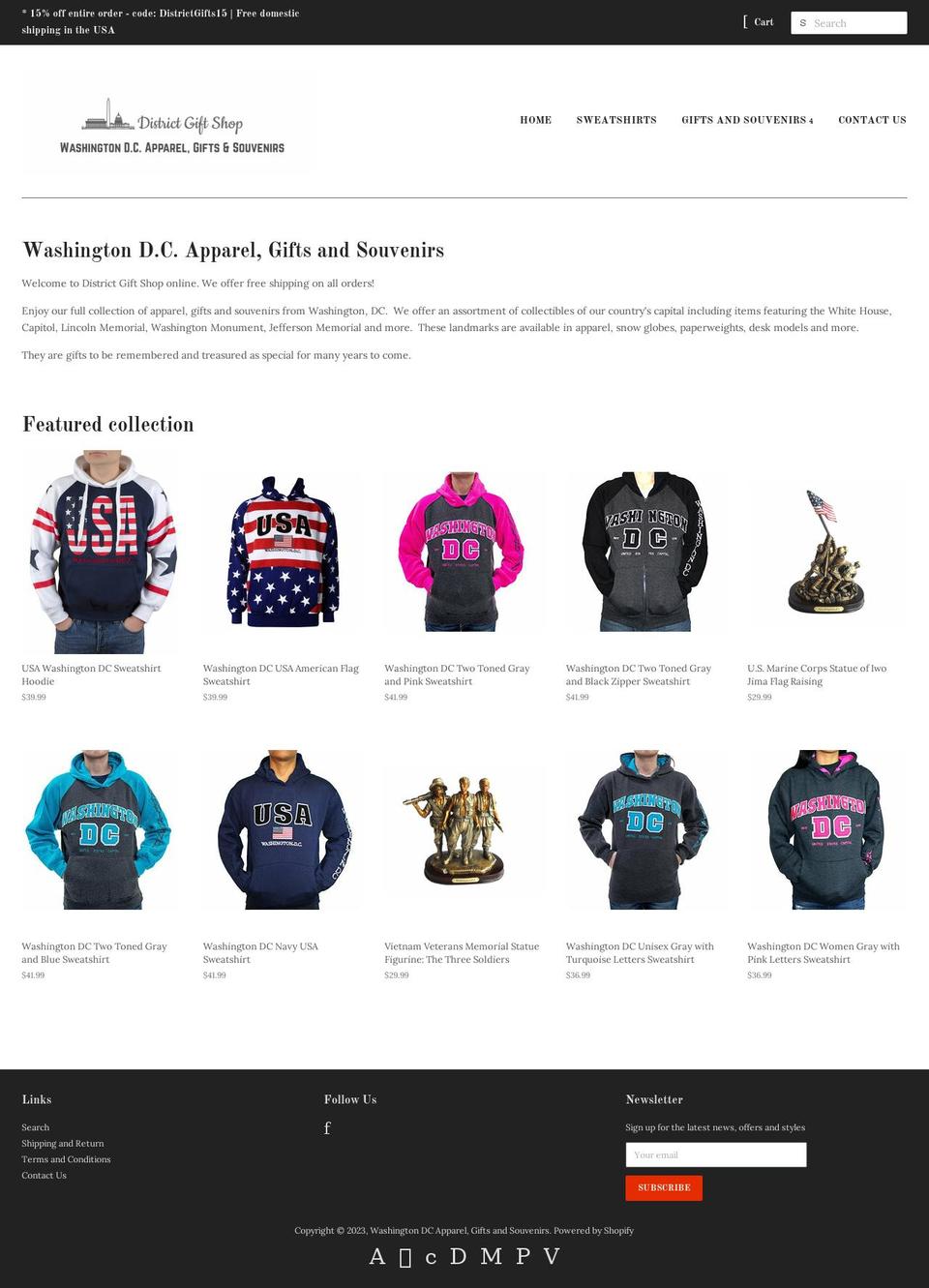 districtgifts.com shopify website screenshot