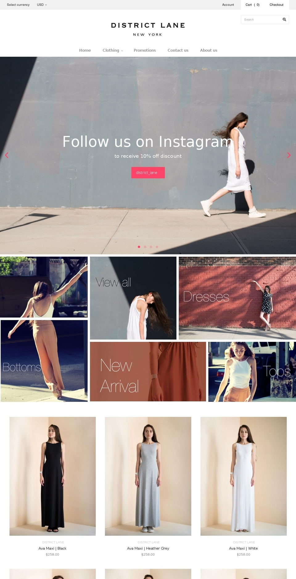 districtlane-ny.com shopify website screenshot