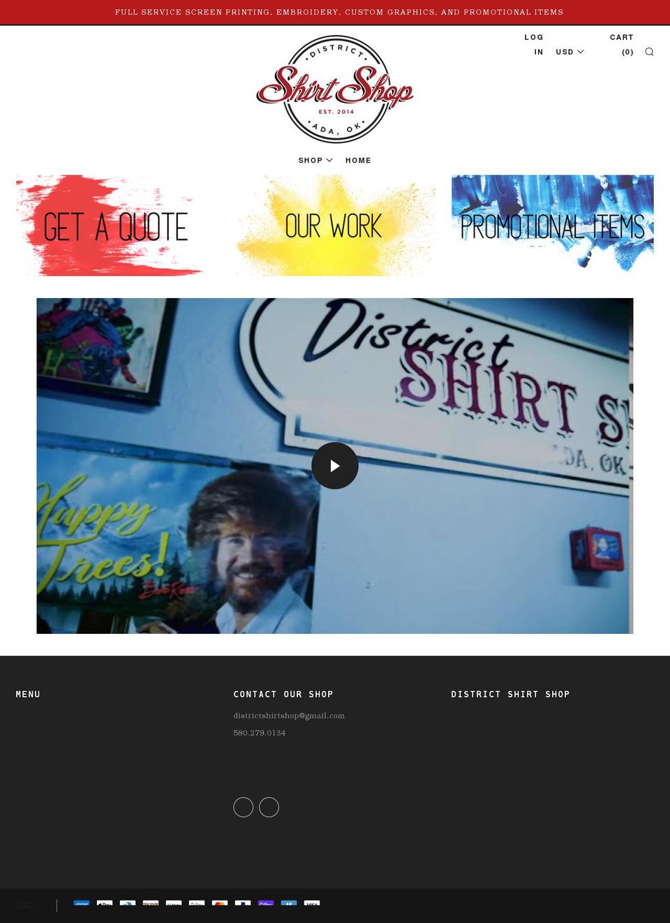 districtshirtshop.com shopify website screenshot