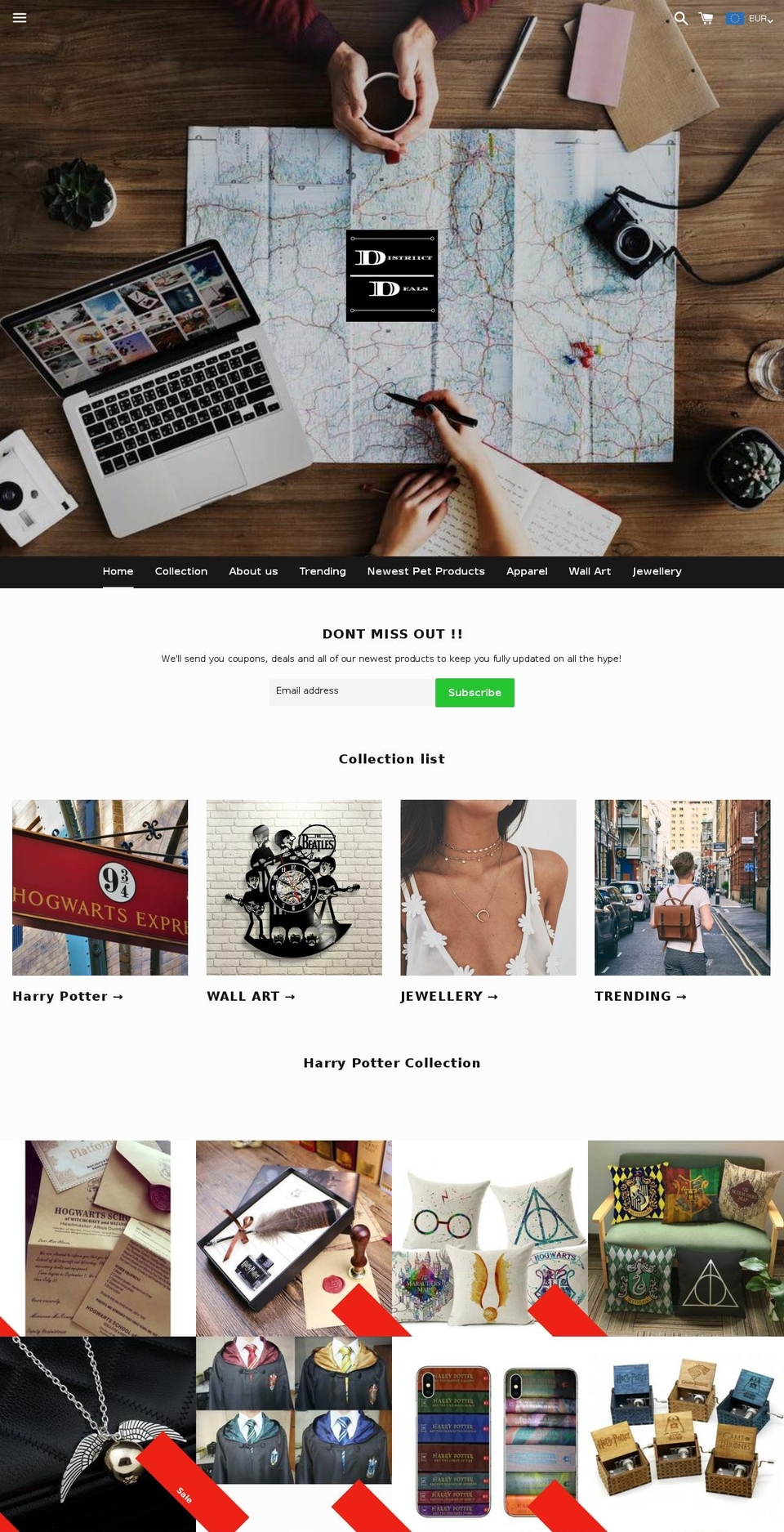 distriictdeals.com shopify website screenshot