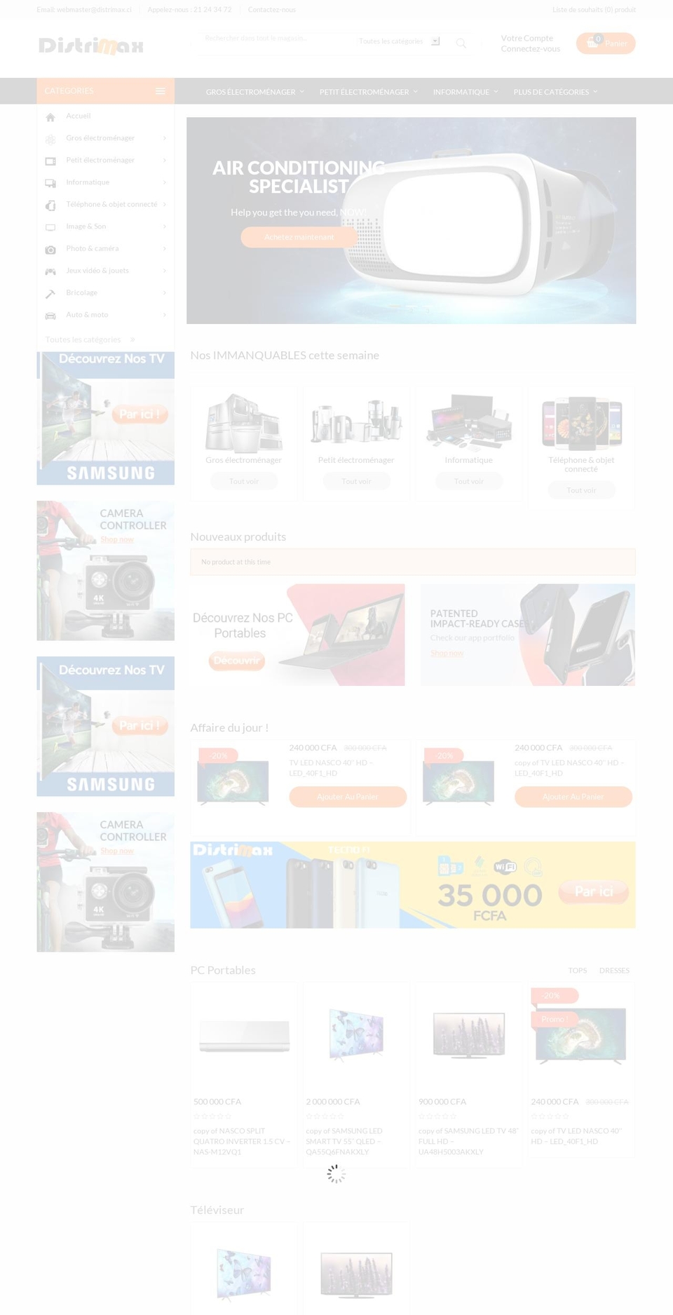 distrimax.ci shopify website screenshot