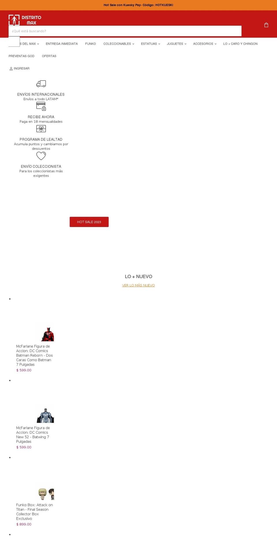Distritomax V2 Shopify theme site example distritomax.com