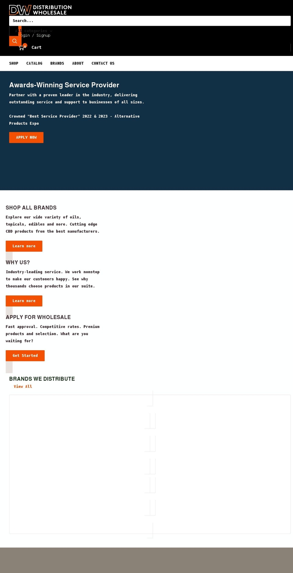 distrowholesale.com shopify website screenshot
