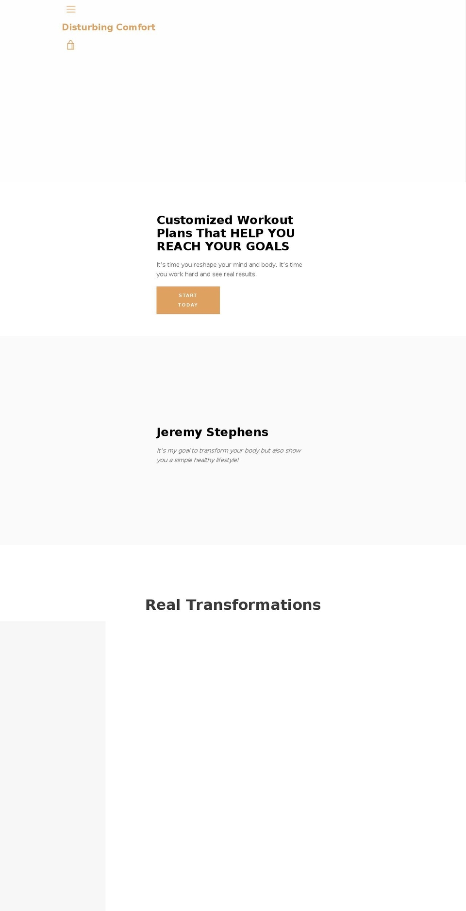 disturbingcomfort.com — Shopify storefront screenshot