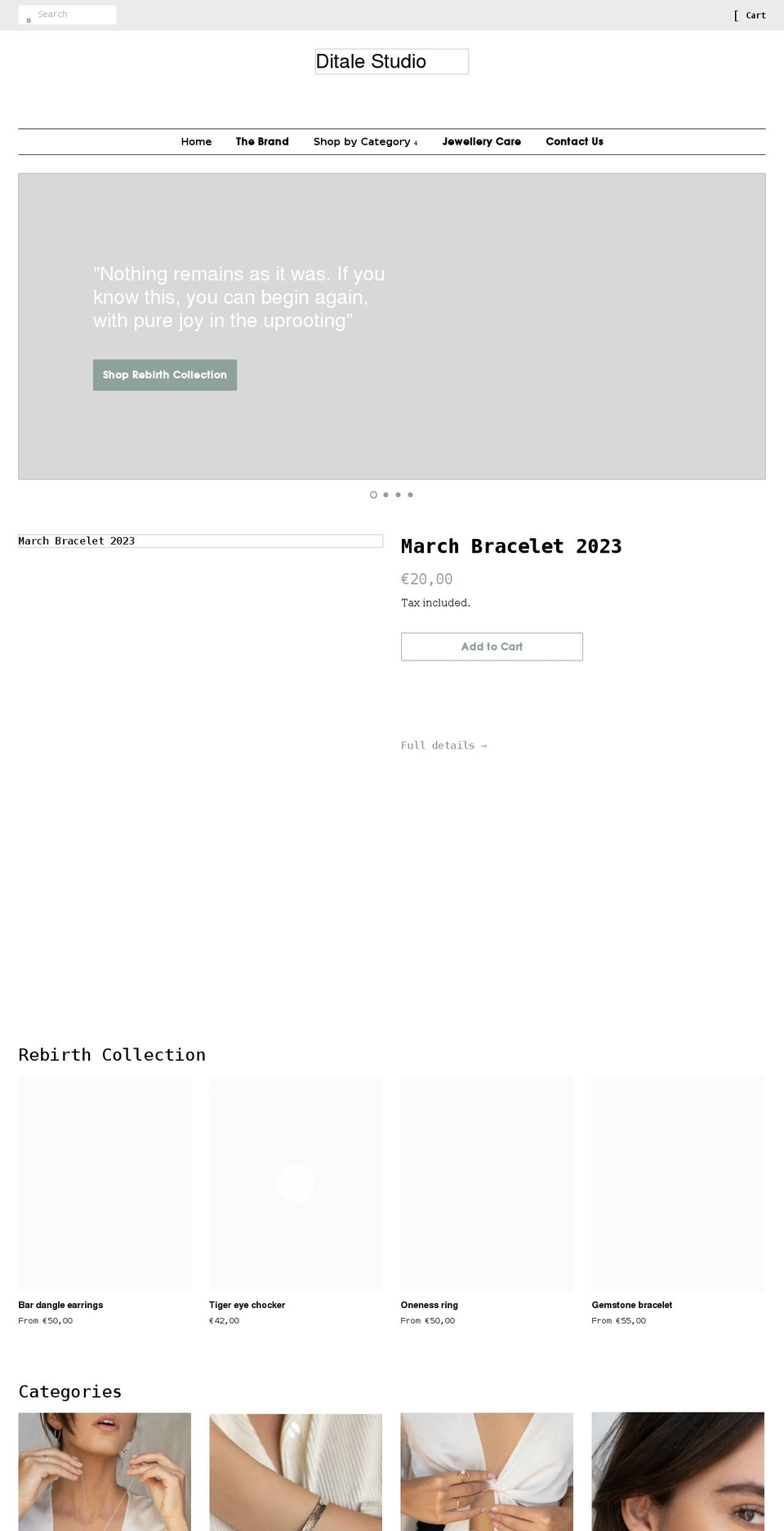 ditalestudio.com shopify website screenshot