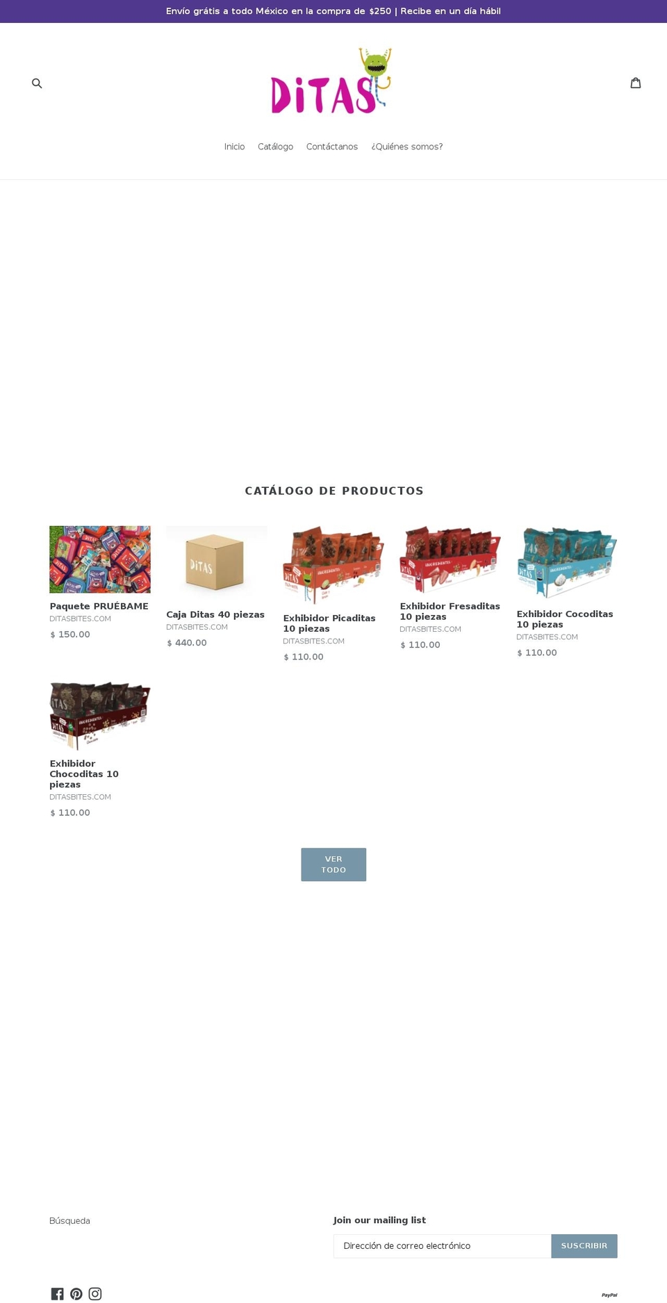 ditasbites.com — Shopify storefront screenshot
