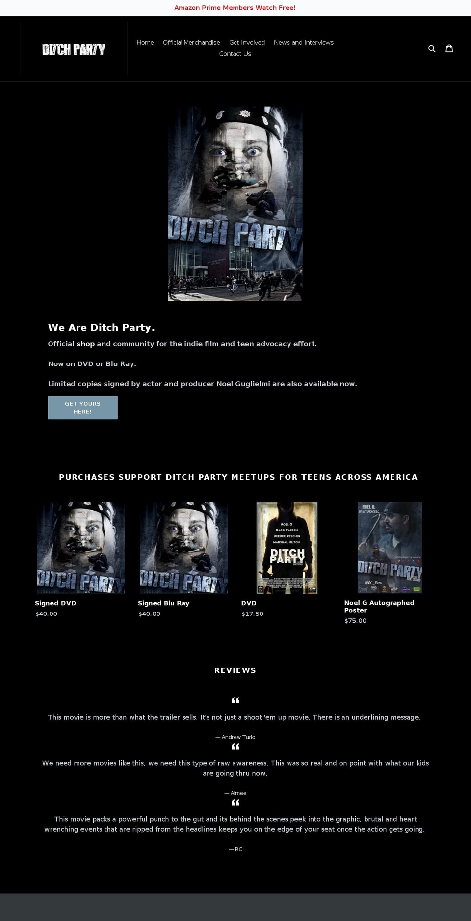 ditchparty.com — Shopify storefront screenshot