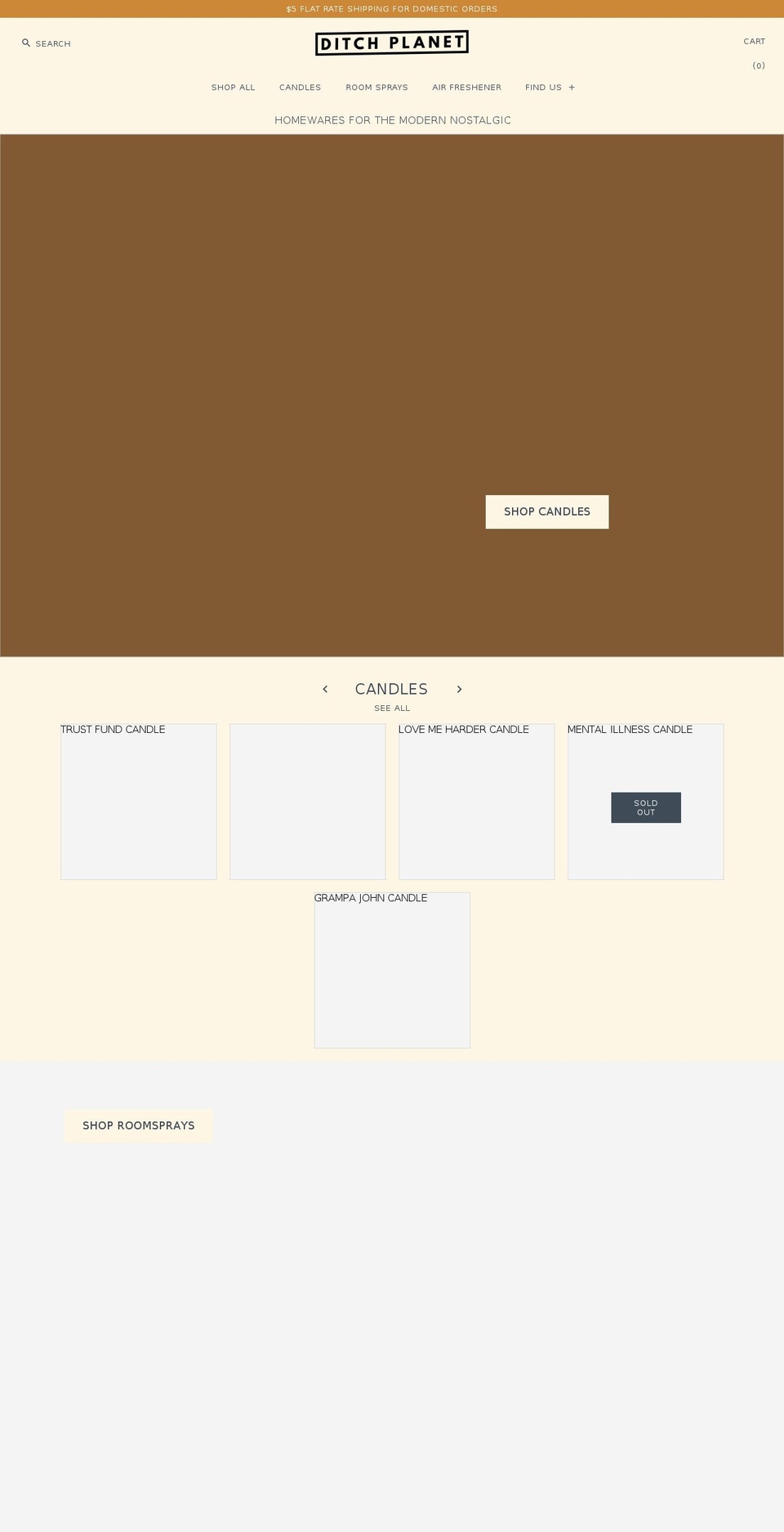 ditchplanet.com — Shopify storefront screenshot