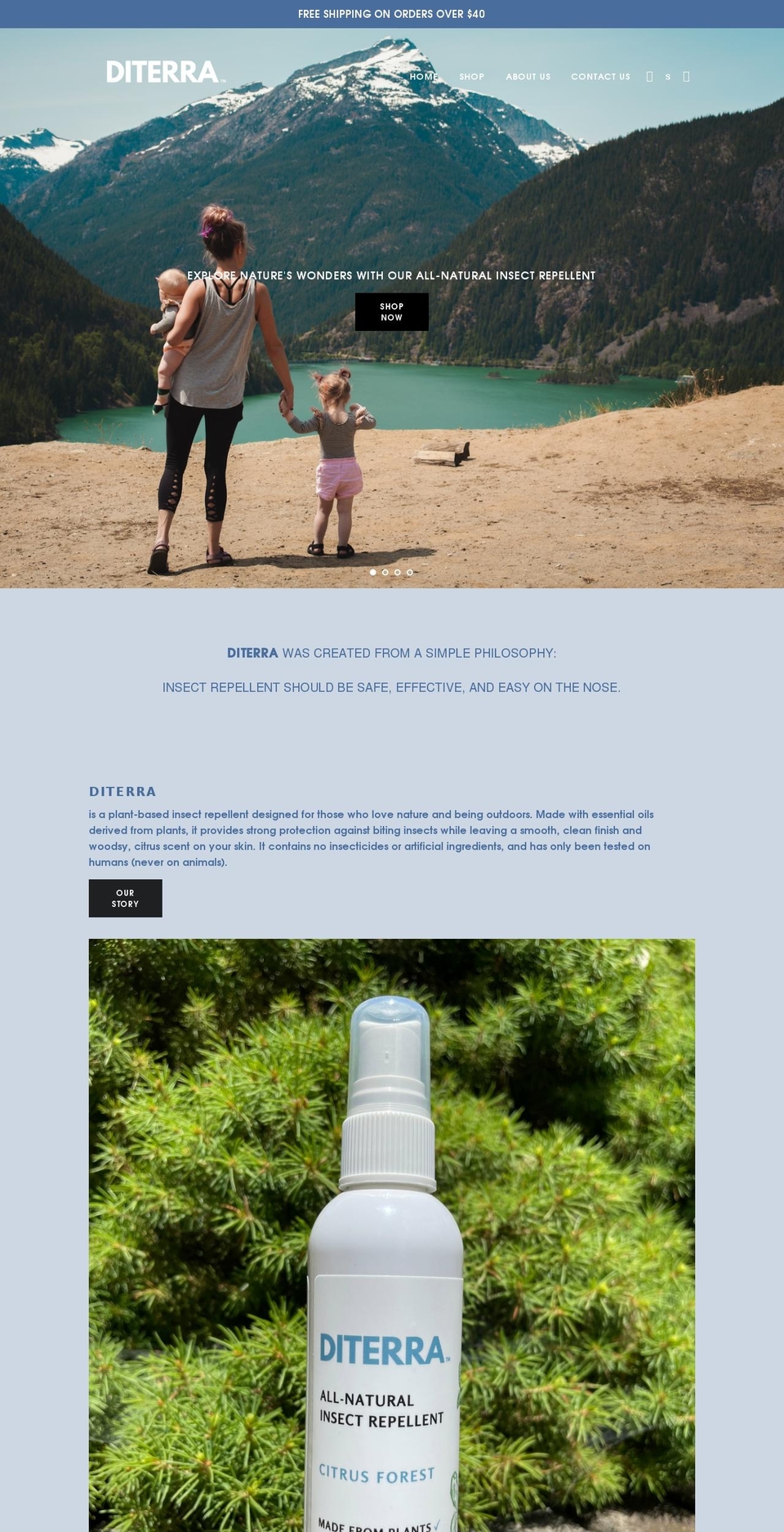 diterra.shop shopify website screenshot