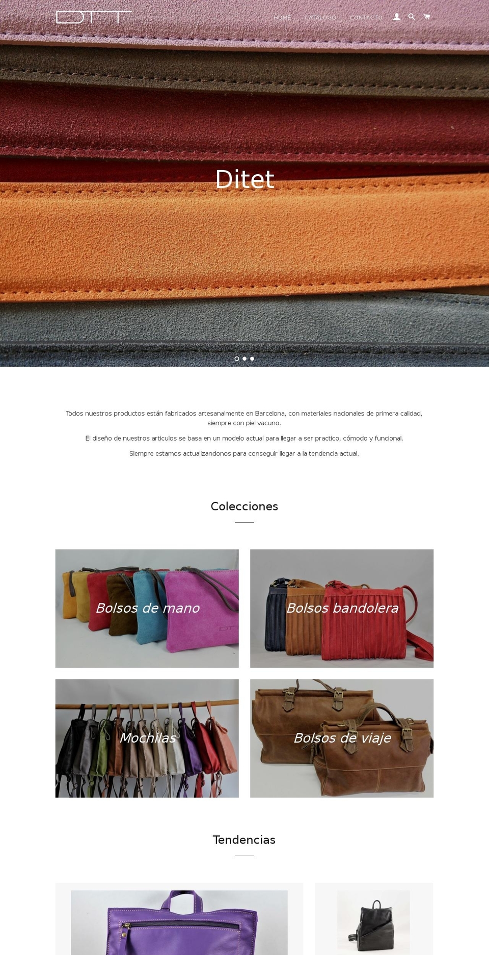 ditetbolsos.com shopify website screenshot