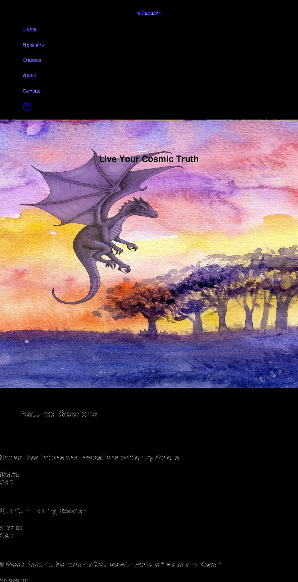 dittadawn.com shopify website screenshot