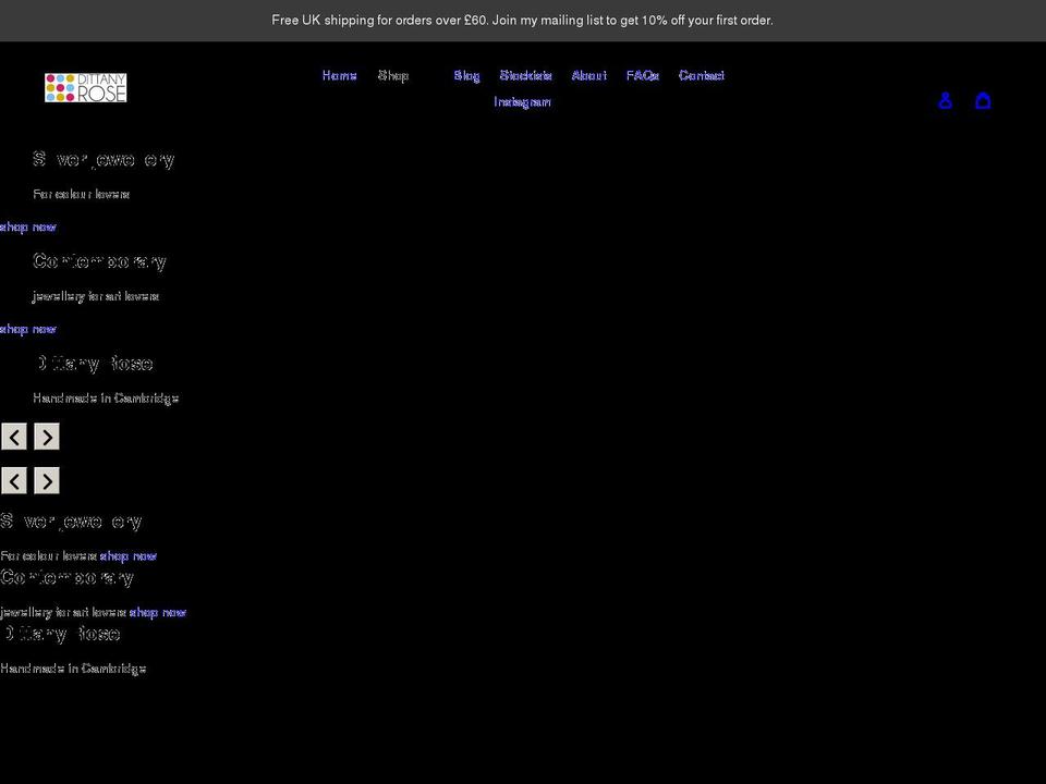 dittanyrose.co.uk shopify website screenshot