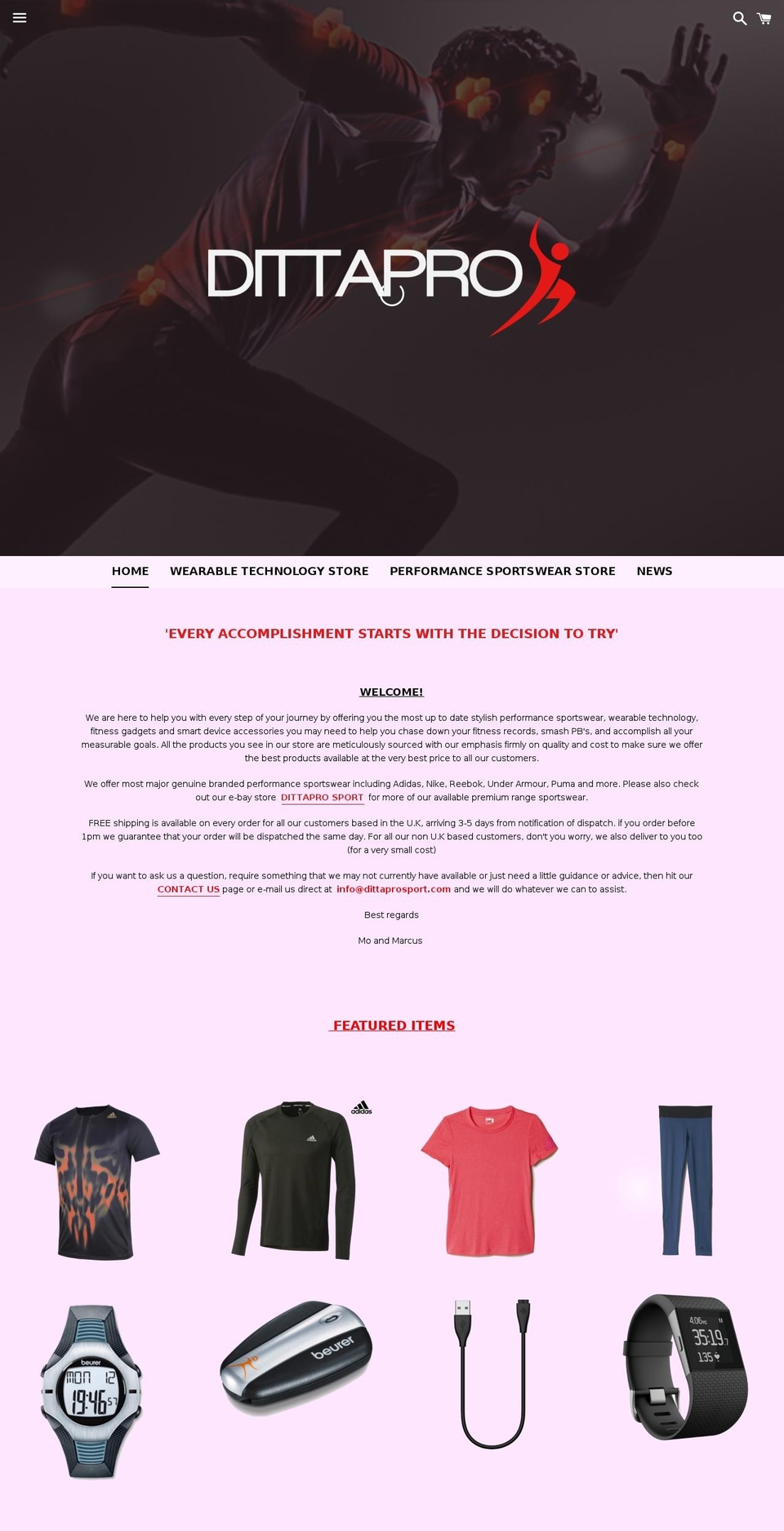 dittaprosport.com — Shopify storefront screenshot