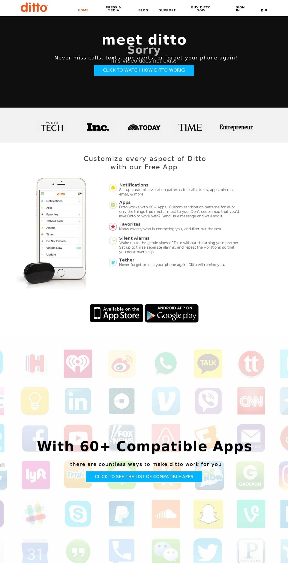 dittowearables.com shopify website screenshot